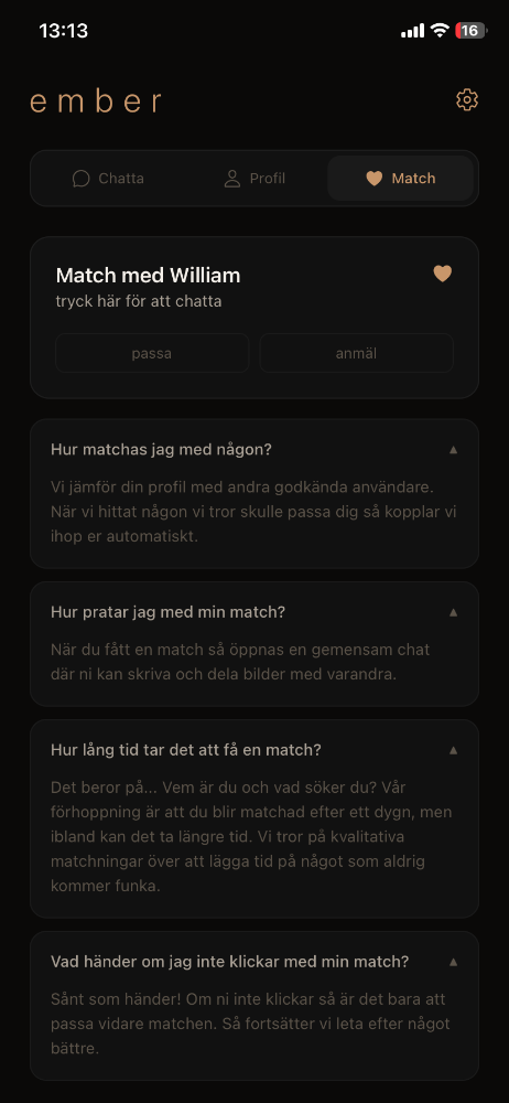Match i ember